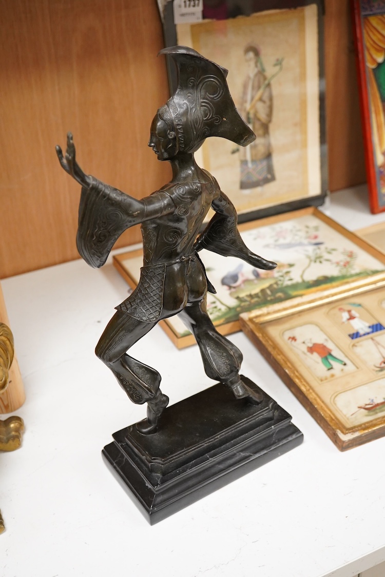 After Demitre Chiparus, a patinated bronze of an Art Deco Dancer, height 40cm